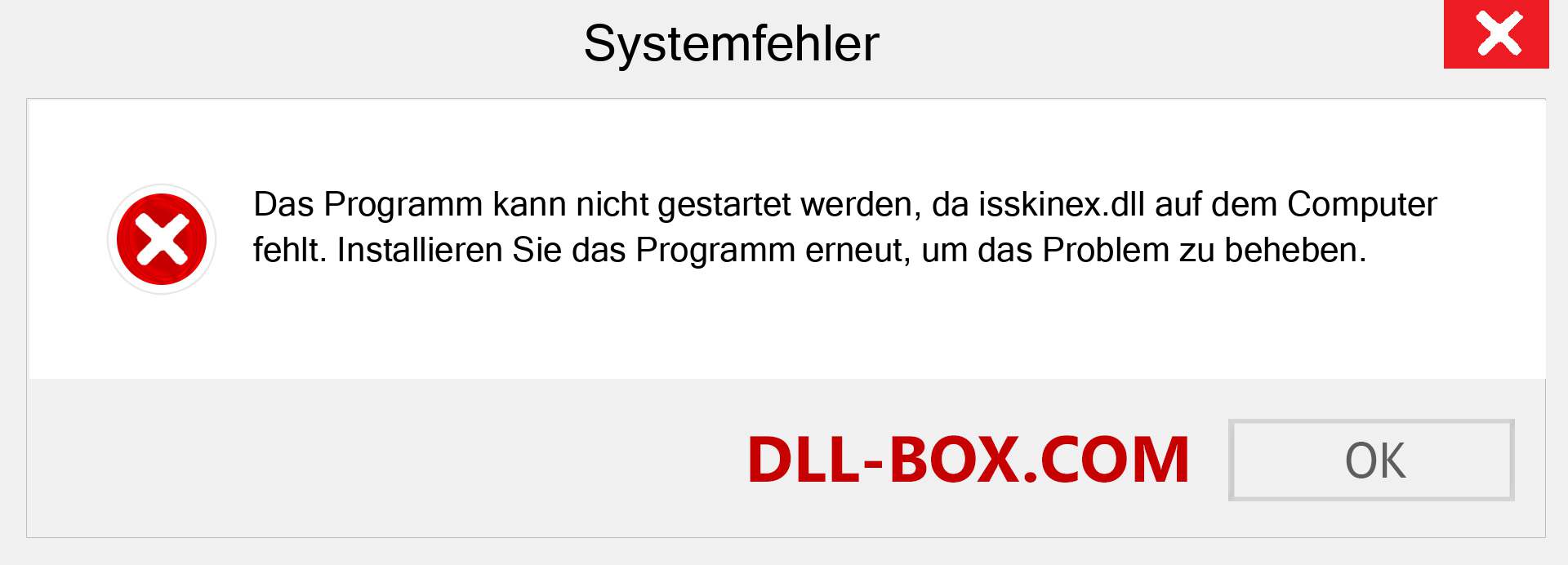 isskinex.dll-Datei fehlt?. Download für Windows 7, 8, 10 - Fix isskinex dll Missing Error unter Windows, Fotos, Bildern