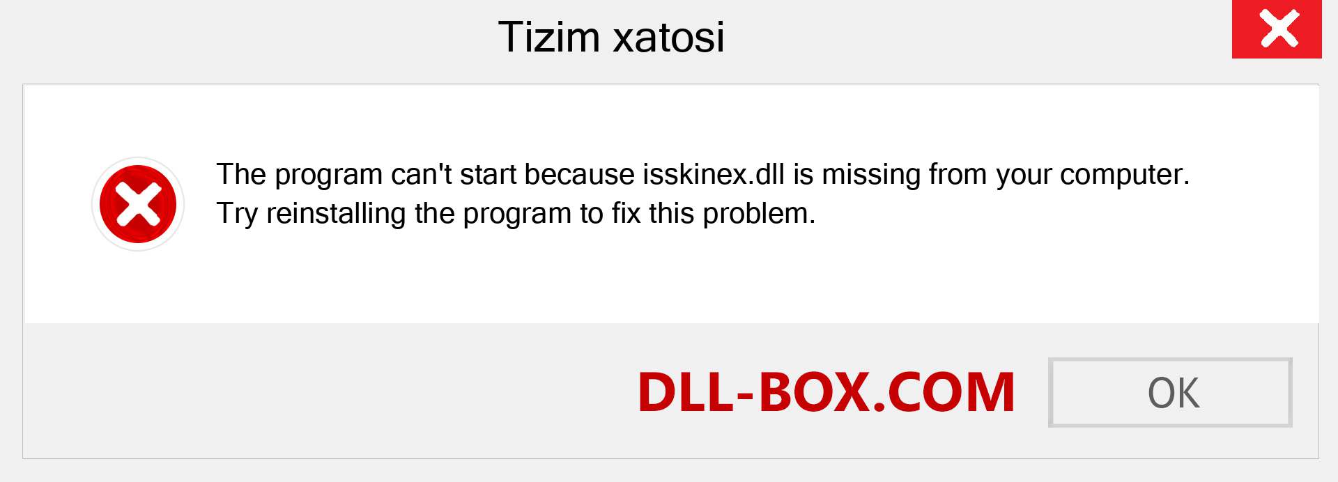 isskinex.dll fayli yo'qolganmi?. Windows 7, 8, 10 uchun yuklab olish - Windowsda isskinex dll etishmayotgan xatoni tuzating, rasmlar, rasmlar